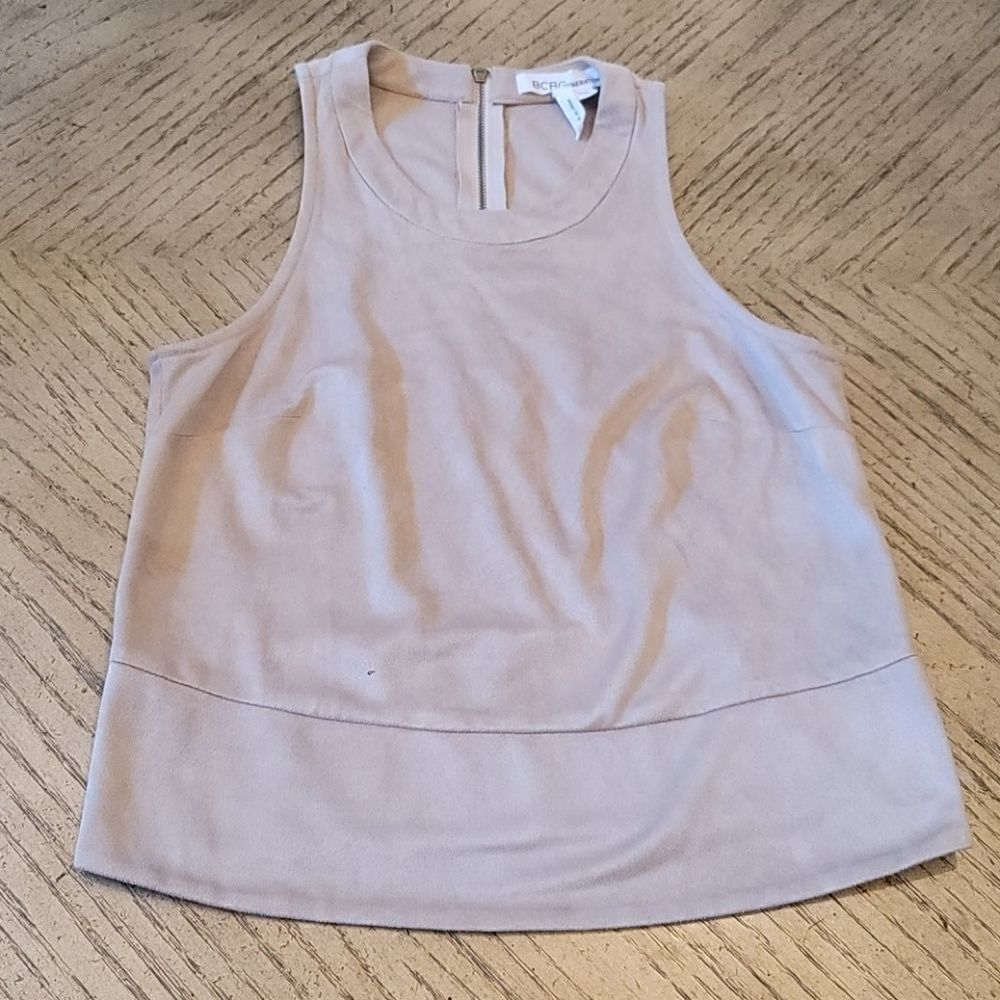 XXS BCBGeneration beige suede top - Picture 1 of 3